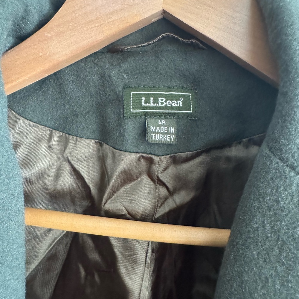 L.L. Bean Olive Green Military Jacket - Picture 2 of 6